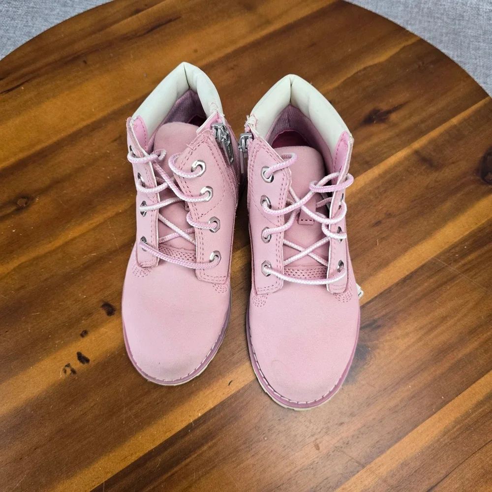 Timberland Toddler Pink Nubuck 6 Inch Side Zip Waterproof Boots TB1A27EGV20 Sz10